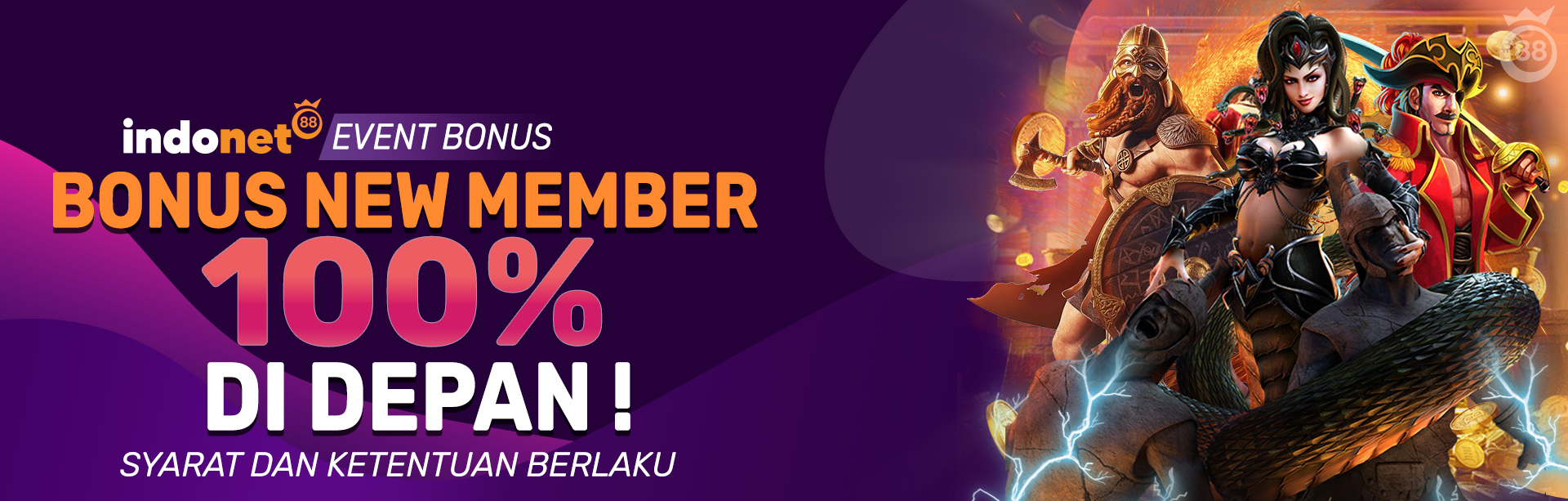 BONUS NEW MEMBER 100% DI DEPAN